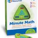 Learning Resources Minute Math Electronic Flash Card, Homeschool, Early Algebra Skills, 3 Difficulty Levels, Ages 6+