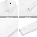 J.VER Womens Dress Shirts Long Sleeve Button Down Shirt Wrinkle-Free Business Casual Blouse Office Work Tops (Medium, White)