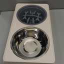 Elevated Dog Bowls for Medium Size Dogs, Non-Slip Dog Feeder with 1*Stainless Steel Dishes & 1*Slow Feeder Bowl, 5 Heights Adjustable Raised Bowls to 3.15-8.66-9.84-11.02-12.2 (Beige)