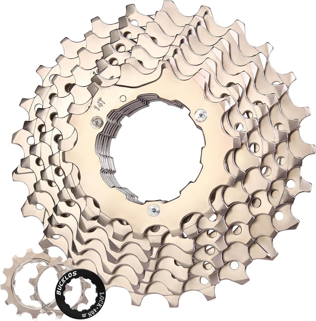 BUCKLOS 8/9/10/11/12 Speed Cassette Ultra-Light 11-25/28/32/34/36/40/42/46/50/52T Bike Cassette Fit Mountain Bike/Road Bike/XC/DH/AM,Compatible with Shimano Sram HG Hub Driver