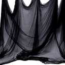 AOYOO Black Creepy Cloth 8.75 Yards x 85" with Fabric Scary Spooky Gauze Halloween Decorations for Haunted House Horror Decor Home Yard Indoor Outdoor Office Wall Vampire Zombie Theme Party Supply 2 PACK