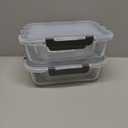 M MCIRCO [80 oz & 36 oz Extra Large Glass Food Storage/Baking Containers Set with Lids, 2 Pack 80 oz(10 cup)&2 Pack 36 oz (4.5 cup) Airtight Glass Container,Microwave,Oven,Freezer and Dishwasher