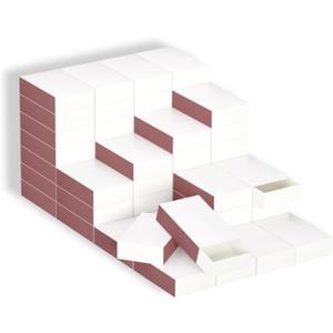 LONGIM 60pcs Blank Matches Boxes for DIY Craft, 2.28x1.41x0.59in White Small Storage Container, Bulk Matchboxes with Double-Sided Strikers for Wedding & Birthday Party Favor Supplies, Empty Matchboxes
