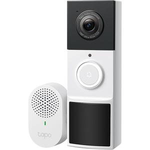Tapo 2K Wireless Smart Video Doorbell with Chime  160° UltraWide View,Person Detection,Ring Call, 2Way Audio,SubscriptionFree Local Storage/Optional Cloud,Motion Only Alert, Works with Alexa, D210