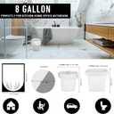 105Counts 8 Gallon Trash Bags, Flexible & Durable Kitchen Garbage Bags, Unscented & Easy Tearing Medium Trash Bag for Kitchen, Bathroom, Bedroom, Office, Transparent