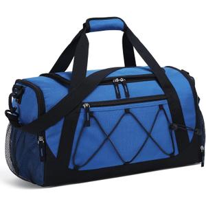 Vorspack Gym Bag for Men - 18 Inches Duffle Bag for Travel Duffel Bag with Shoe Compartment Lightweight Travel Bag for Gym Sports Overnight Weekender - Blue