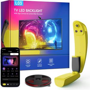 FFJ TV Backlight, 18ft RGB LED Strip Lights That Change with 7585 Inch Screen, Smart App Control, Music Sync, for Home Decoration  Upgraded Version