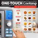 Gourmia Air Fryer French Door Toaster Oven - 6-Slice Capacity, LED Display with 14 Cooking Presets, Stainless Steel