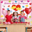 4 x Valentine's Day Religious Bulletin Board Set God's Love Classroom Decorations Valentines Day Religious Bible Paper Cutouts Colorful Mittens Love Heart Bulletin Board for School Church Teacher Supplies
