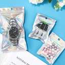 100 Pack Resealable Holographic Bags for Small Business, Iridescent Mylar Bags with Clear Front Smell Proof Foil Packing Pouches for Multipurpose Storage (4 X 6 inches)