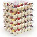 24 Count x 5 Sets Plastic Cupcake Containers, Durable and BPA-Free Cupcake Holder with Lid for Easy Transport Storage, Stackable Clear Cupcake Carriers, Reusable Dessert Boxes