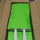 100 Pack 5.25x3.25x8.25 Inch Small Grass Green Kraft Paper Bags with Handles Bulk, Toovip Gift Wrap Bags for Favor Grocery Retail Party Birthday Shopping Business Goody Craft Merchandise Takeout Sacks