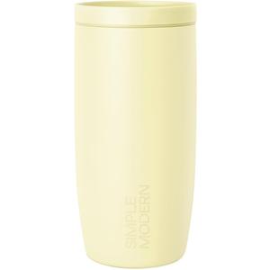 Simple Modern Travel Coffee Mug Tumbler with 360 Lid | Ceramic-Lined Insulated Stainless Steel Cold Brew Iced Coffee Cup Thermos | Gifts for Women Men Her Him | Voyager Signature | 16oz | Buttercup