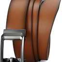 CHAOREN Ratchet Belts for Men - 1.5" Mens Belt Genuine Leather for Causual Jeans - Customizable Style, Versatile Fit (Brown)