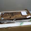 Record Player Stand, Large Record Player Table Cabinet with Open Vinyl Storage and Display Shelf Holds up to 350 Albums, Mid Century Wood Turntable for Living Room, Bedroom (Brown)