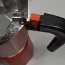 Mongdio Stovetop Espresso Maker Moka Pot, Stove Top Cuban Coffee Maker, Italian Greca Mocha Pot, 12 Espresso Cups, 20 oz - Red