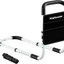 Bed Rail - Bed Rails for Elderly Adults - Medical Bed Support Bar Mobility Assistant with Free Storage Bag and Fixing Strap, Fit King, Queen, Full, Twin, Medium (Medium, White)