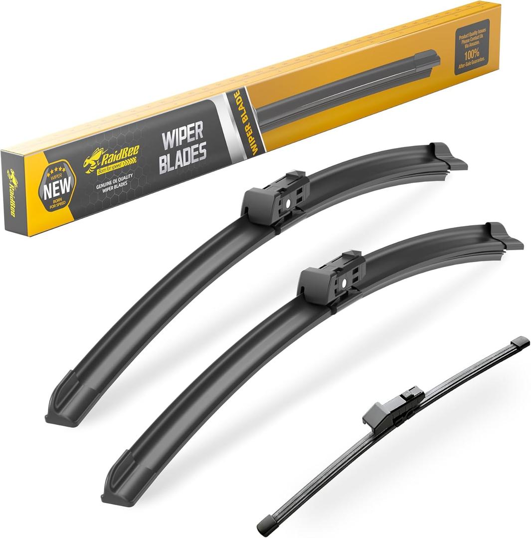 Raidbee 22"+20" Windshield Wiper Blades with 9" Rear Wiper Blade Automotive Replacement Set for Ford Bronco Sport 2021 2022 2023 2024  Genuine OEM Quality (Set of 3)