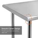 Stainless Steel Table for Prep & Work 24x48 inches,4ft, Commercial Heavy Duty Table with Undershelf for Restaurant, Home,Hotel Kitchen, Laundry Room, Garage,Workshops