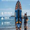 SOLAVERO Inflatable Stand Up Paddle Board with Premium SUP Accessories & Kayak Seat, Wide Stable Anti-Slip EVA Deck, 11'6" Inflatable Paddleboard for Adults & Youth of All Skill Levels