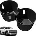 BestEvMod Center Console Cup Holder Insert Compatible with 2026 2025 Hyundai Ioniq 9 Accessories Waterproof Non-Slip Easy to Clean TPE Material Custom Fit Won't Affect OEM Cup Holder Limiters