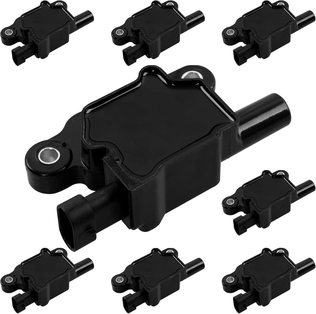 HQPASFY Square UF413 Ignition Coils Pack Set of 8 Compatible with 2005-2018 Chevy Camaro Avalanche Express 1500 2500 3500 GMC, Buick, Cadillac CTS Escalade Hummer Rapalce# UF413 D510C