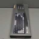 YUNZII AL80 Wireless Mechanical Keyboard,Full Aluminum CNC, Smart LCD Display,Hot Swappable Gasket Mount 75% Layout with Knob,BT/2.4G/USB-C,QMK/VIA Support for Win/Mac (Black, Cocoa Cream V2 Switch)