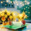 2 x Pickleball Birthday Card, Tennis Pop Up Birthday Cards for Husband, Happy Father's Day Card for Dad, Grandad, Includes Envelope.