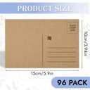 COIDEA 96PCS Blank Postcards for Mailing, 4 x 6 inches Post Cards for Mailing, 300 GSM Kraft Cardstock Paper Mailable Printable Postcards Bulk for Birthday, Thank You, Business Postcards