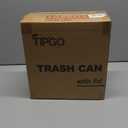 TIPGO Slim Bathroom Trash Can with Lid Soft Close, Step Pedal, 6 Liter / 1.6 Gallon Stainless Steel Trash Bin, Small Garbage Cans for Bedroom, Office, Kitchen (White)