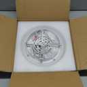 ZAITINZ Modern Flush Mount Ceiling Light, Dimmable 4 Rings Kitchen Light Fixture for Living Room, Bedroom, Laundry Room, 3000-6000K, White