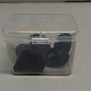 Reallnaive 6 Pcs Mini Triangle Powder Puff Face Makeup Sponge Soft Cotton with Box, Finger Makeup Puffs Reusable for Loose Body Powder Setting Beauty Cosmetic Foundation(Black)