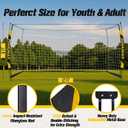 PodiuMax Soccer Goal, 12X6FT Soccer Goals for Backyard Training, Upgraded Collapsible Metal Base, Portable Soccer Goal for Indoor Outdoor, Easy Set Up Soccer Net with 1 Carry Bag & 4 Ground Stakes