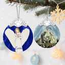 Stained Glass Ornament, Love Angel Christmas Ornaments, Christmas Decorations for Tree, Holiday Ornament, Holiday Party Gifts, Gift Ideas & Xmas Gift - Love Angel