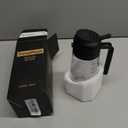 TrendPlain 16oz/470ml Glass Olive Oil Sprayer for Cooking – 2 in 1 Olive Oil Dispenser Bottle for Kitchen Gadgets and Air Fryer Accessories, Salad, BBQ - Black