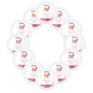 Dove Nourishing Body Care, Face, Hand, and Body Beauty Cream for Normal to Dry Skin Lotion for Women with 24-Hour Moisturization, 12-Pack, 2.53 Oz Each Jar (2.53 Ounce (Pack of 12))
