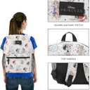 Disney Princess Characters All-Over Print 16" White Backpack