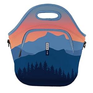 Sok It LunchTote Zippered Bag Insulated Neoprene Caddy (Blue Ridge, X-Large 6.5 Quart Lunch Tote)