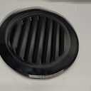 PATIKIL 7 Inch Round Soffit Vent, Aluminum Alloy Wall Vent Grille Cover Exterior Exhaust Louvered Vent with Built-in Mesh for Kitchen Bathroom Garage, Black