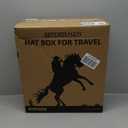 Cowboy Hat Box for Travel, Waterproof Hat Travel Case, Crush Proof Hat Can Storage for Fedora, Panama, Tweed Hats, Cowboy Hat Holder, Hat Carrier for Travel, Black, Large, Men's Western Gifts