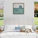 Yongchuang King Headboard Upholstered Headboards for King Size Bed Headboard Panels Adjustable Height Grayish White Linen Head Board