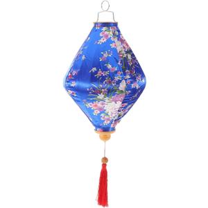 LUOZZY Traditional Asian Vietnamese Lanterns Weatherproof Silk Hanging Lanterns for Outdoor Patio Gardens Decorations