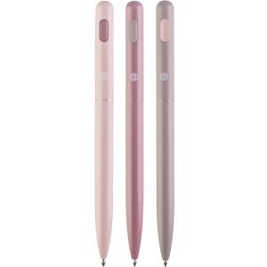 4 x DIVERSEBEE Black Ink Ballpoint Pens, 3 Pack Retractable No Bleed Bible Pens, Cute Aesthetic Pastel Pens for Teachers, Bible Study Journaling Supplies, School Office Gifts Accessories, 1.0mm (Blush)