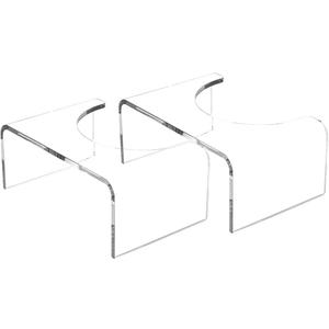 Acrylic Toilet Stool Squat Set of 2, Squatting Toilet Stool for Adults Kids,Modern Design Pooping Stool, Easily Blend into Any Bathroom (Clear-2PCS)