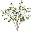 Ouddy Decor 4 Pcs Faux Stems Artificial Greenery Branches for Vase Plant Artificial Eucalytus Greenery Stems Garden Home Office Decorations (42"/Each Branch)