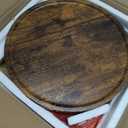 CHOEZON Drink Table, Small Round Side Table for Small Spaces, Thickened Base End Table, for Living Room, Bedroom, Rustic Brown and Black TBZ30BF
