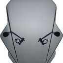 FATECIM 15.5" Smoke Motorcycle Windscreen Windshield Motorbike Wind Deflector Flyscreen Universal for Harley Davidson Honda Kawasaki Suzuki Triumph Yamaha Indian Victory with 7/8" or 1" Handlebars