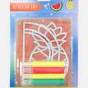 Creativity for Kids Window Art Fun Fruits - Paint and Decorate 2 Suncatchers, Create Your Own Window Art for Kids 2 Pack