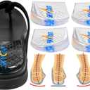 Skyfoot 2 Pairs Heel Wedges for Over Supination & Over Pronation, Re-Usable Adhesive Medial & Lateral Corrective Heel Inserts for Foot Alignment, Bow Legs (Clear, Large: Women 8-11 | Men 7.5-12.5)