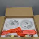 Gold Battery Operated Wall Sconce Set of 2, Wireless Rechargeable Sconces Wall Lighting with Remote Control, LED Dimmable Wall Lights with Opal White Glass Shade, 12 Colors RGB & 3 CCT Bulb